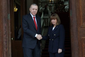Cumhurbaşkanı Erdoğan, Yunanistan Cumhurbaşkanı Sakelaropulu ile bir araya geldi