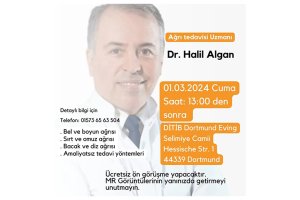 Uz. Dr. Halil Algan sizlerle buluşuyor